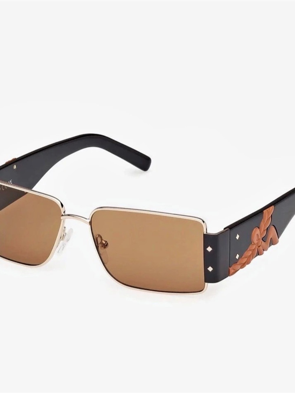 MCM MW0012 32J Rectangle Sunglasses Brown & Black Sunglasses New